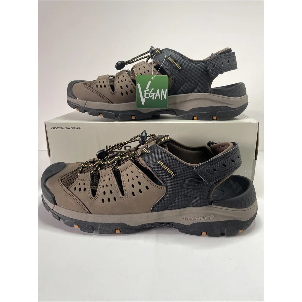 Skechers Sandals Vegan Tresmen Menard Relaxed Fit Luxe Foam Hiking Shoes Mens 12